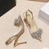 Luxury Style Butterfly Knot Crystal Pointed Toe Heel